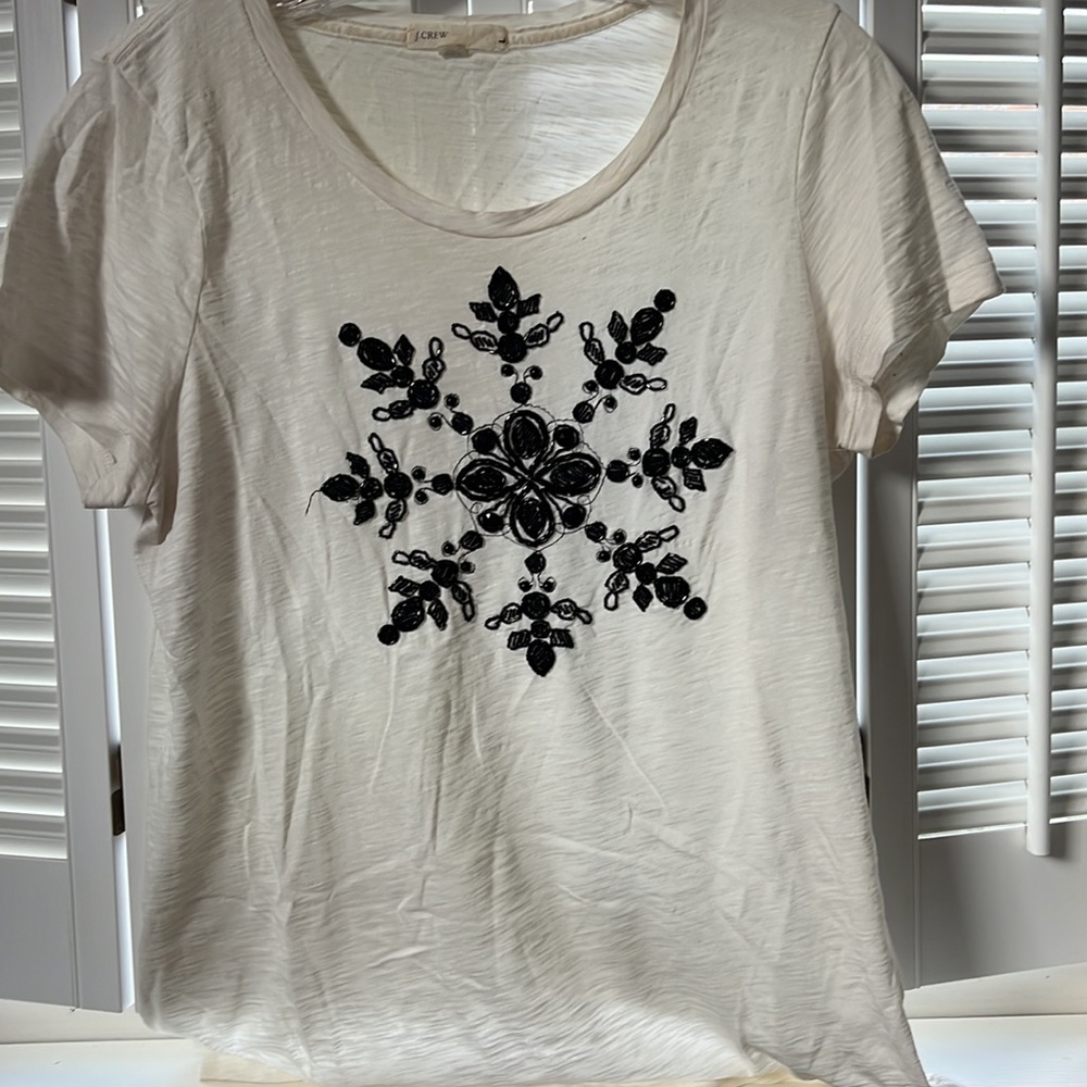 Jcrew black bead embellish vintage graphic tee - Picture 8 of 8